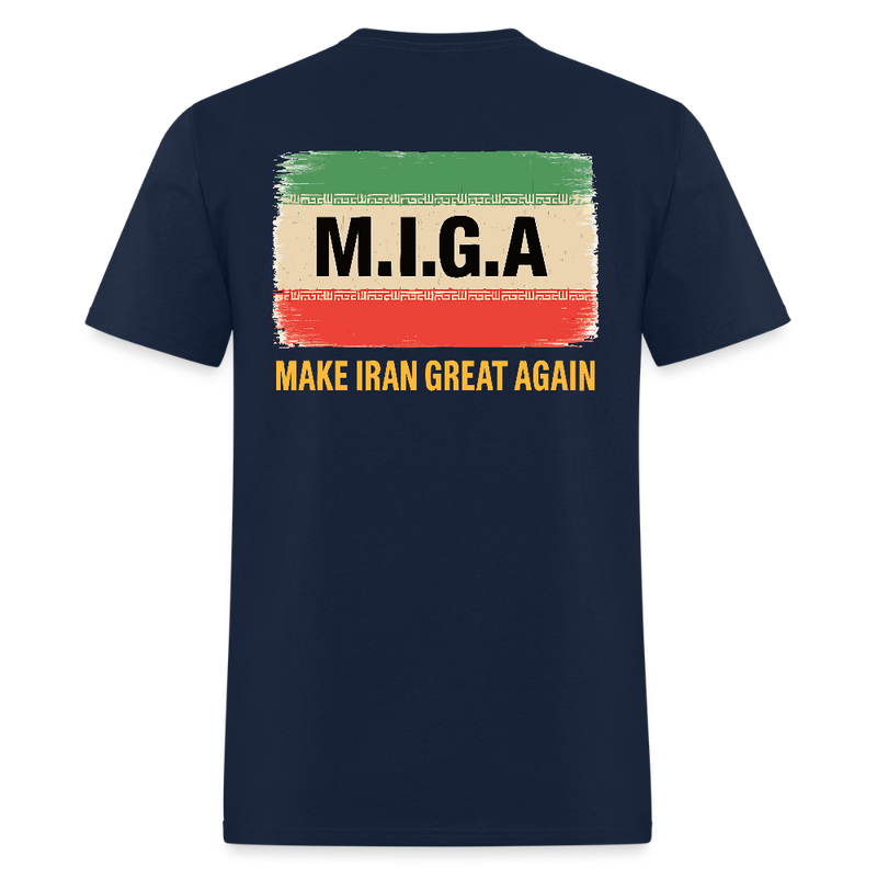 MIGA Make Iran Great Again T Shirt - navy