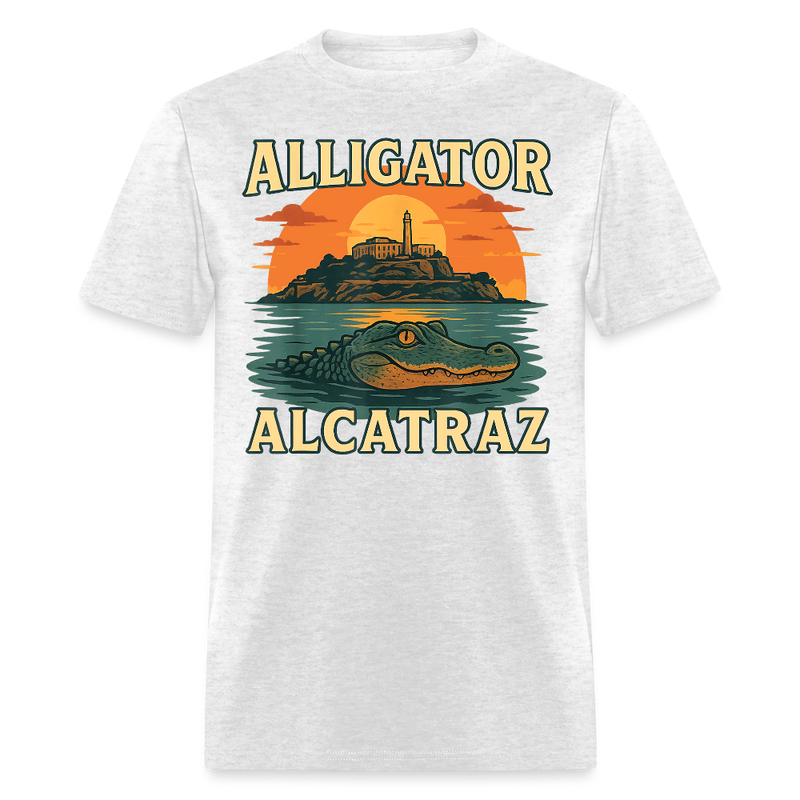 Alligator Alcatraz T Shirt - light heather gray