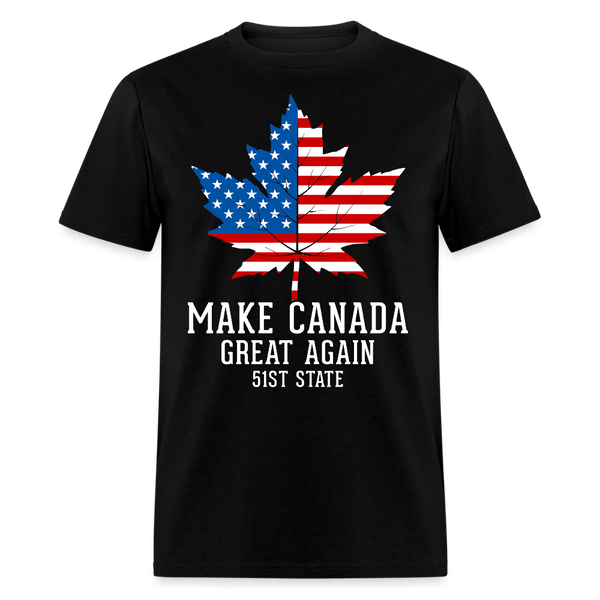 Make Canada Great Again 51st State T Shirt - black