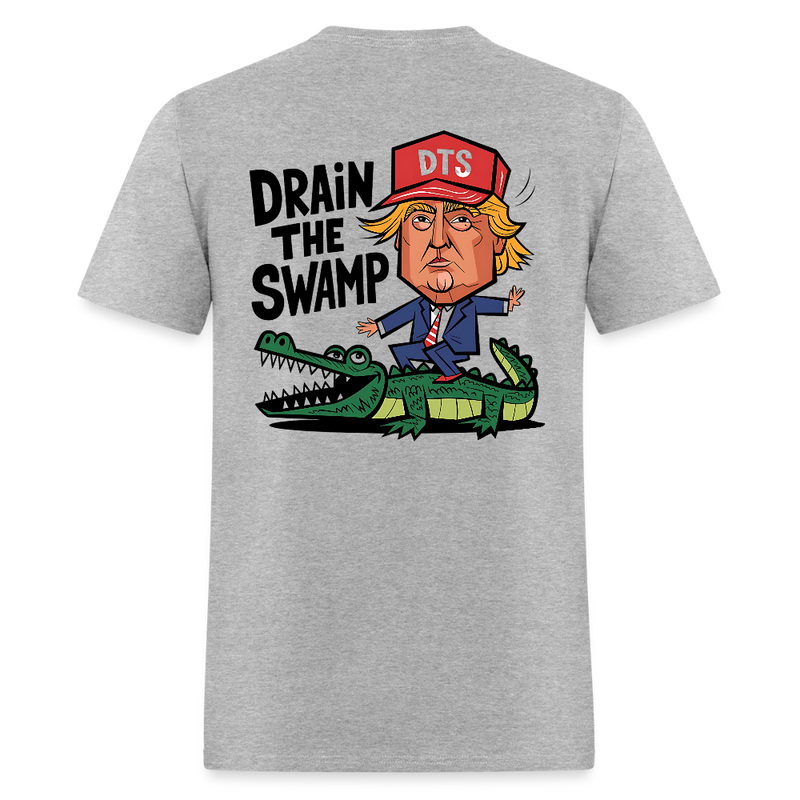 DTS Drain The Swamp T Shirt - heather gray