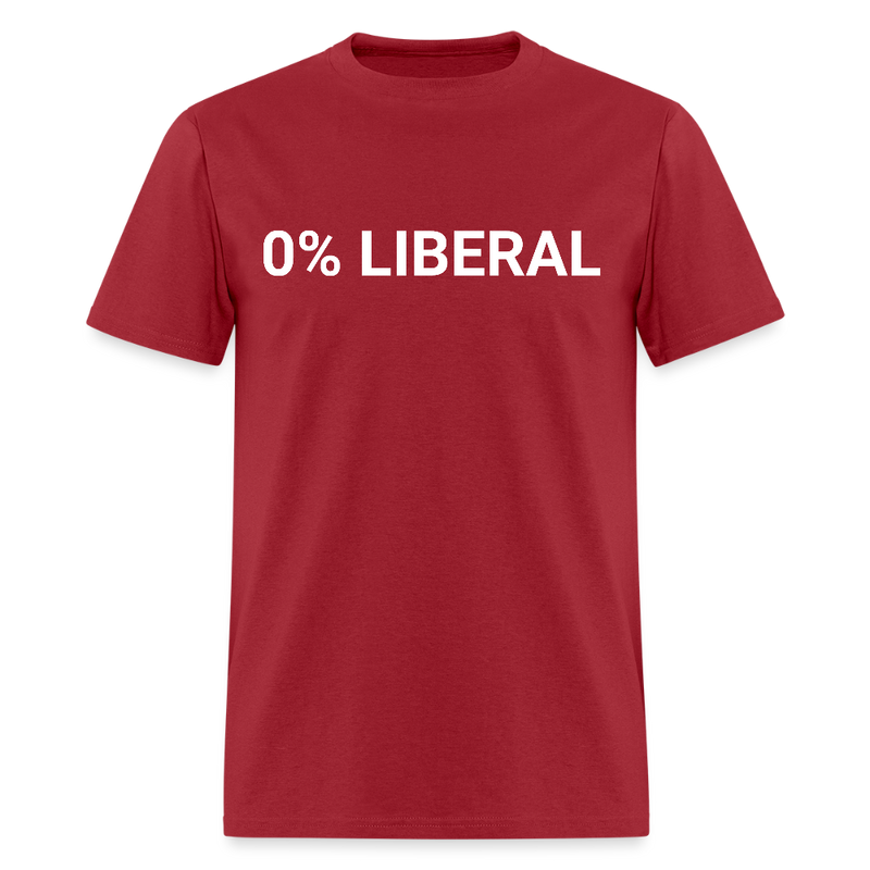 0% Liberal T Shirt - dark red