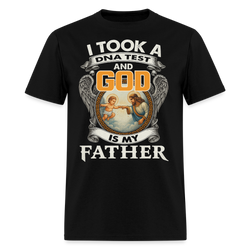 I Took a DNA and God is My Father Veteran T Shirt - black