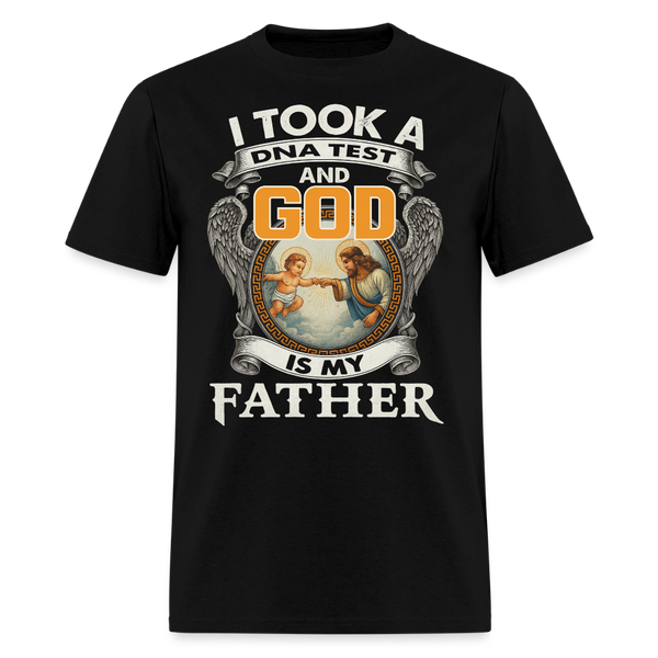 I Took a DNA and God is My Father Veteran T Shirt - black