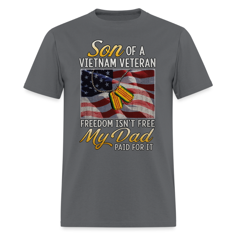 Son of Vietnam Veteran T Shirt - 4 - charcoal