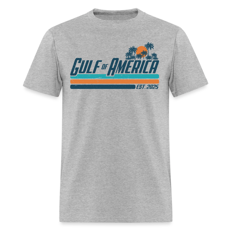 Gulf Of America Est. 2025 Nacho Gulf No More Double Sided T Shirt - heather gray