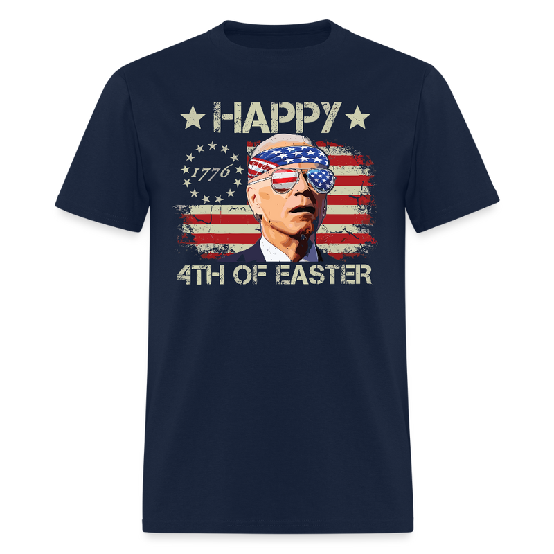 Happy 1776 4th Of Easter Biden T Shirt - navy