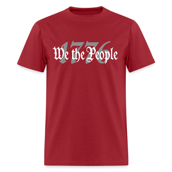 1776 We The People T Shirt - dark red
