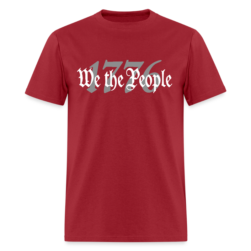 1776 We The People T Shirt - dark red