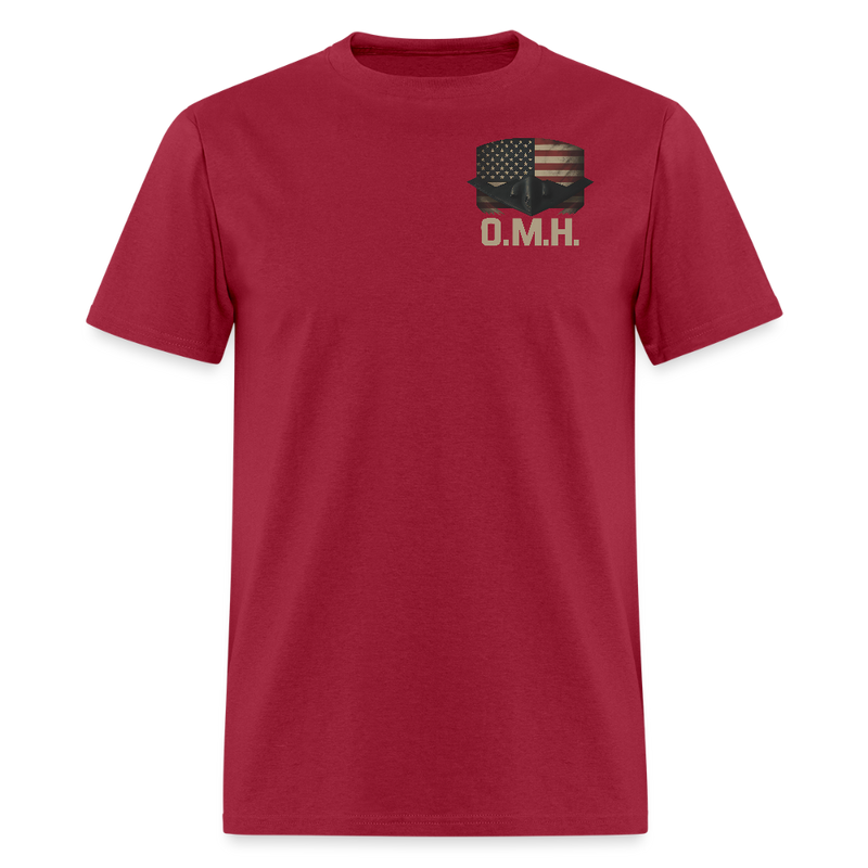 O.M.H Operation Midnight Hammer T Shirt - dark red