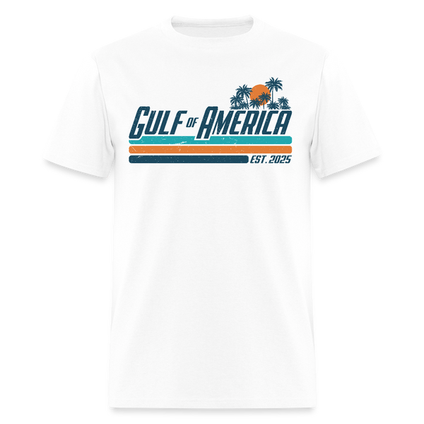 Gulf Of America Est. 2025 Nacho Gulf No More Double Sided T Shirt - white