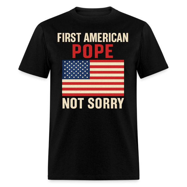 Pope Not Sorry T Shirt - black