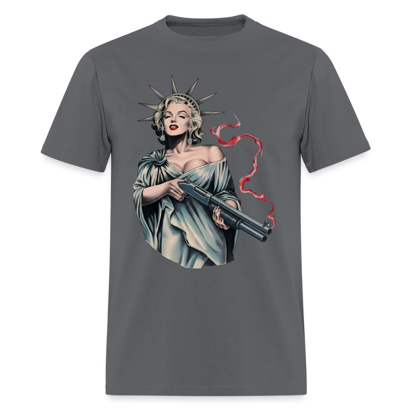 Armed Liberty T Shirt - charcoal