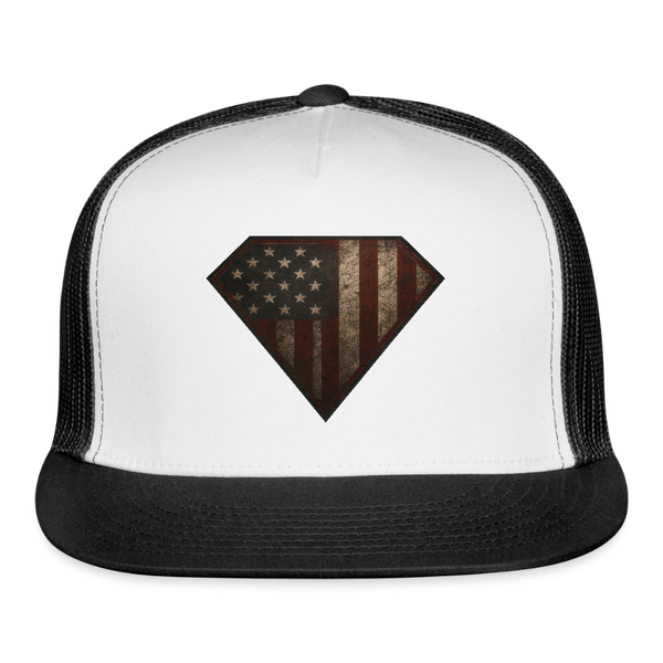 American Hero Trucker Hat - white/black