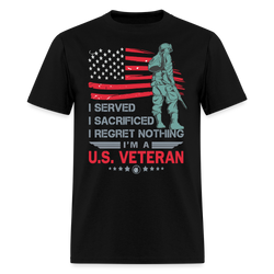 I Served I Sacrificed I Regret Nothing T Shirt - black