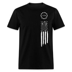 American Flag 1776 T Shirt - black