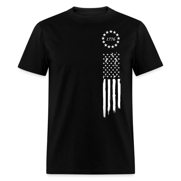 American Flag 1776 T Shirt - black