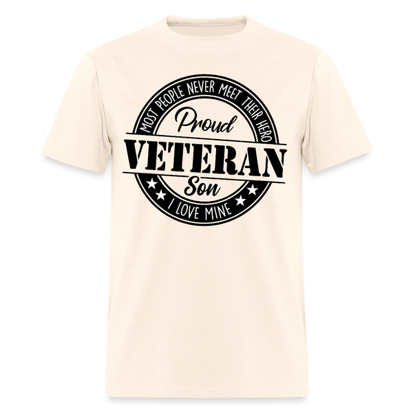 Proud Veteran Son T Shirt - natural