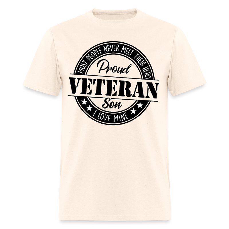 Proud Veteran Son T Shirt - natural