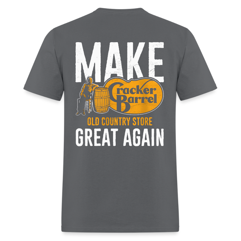 Make Cracker Barrel Great Again T Shirt - charcoal