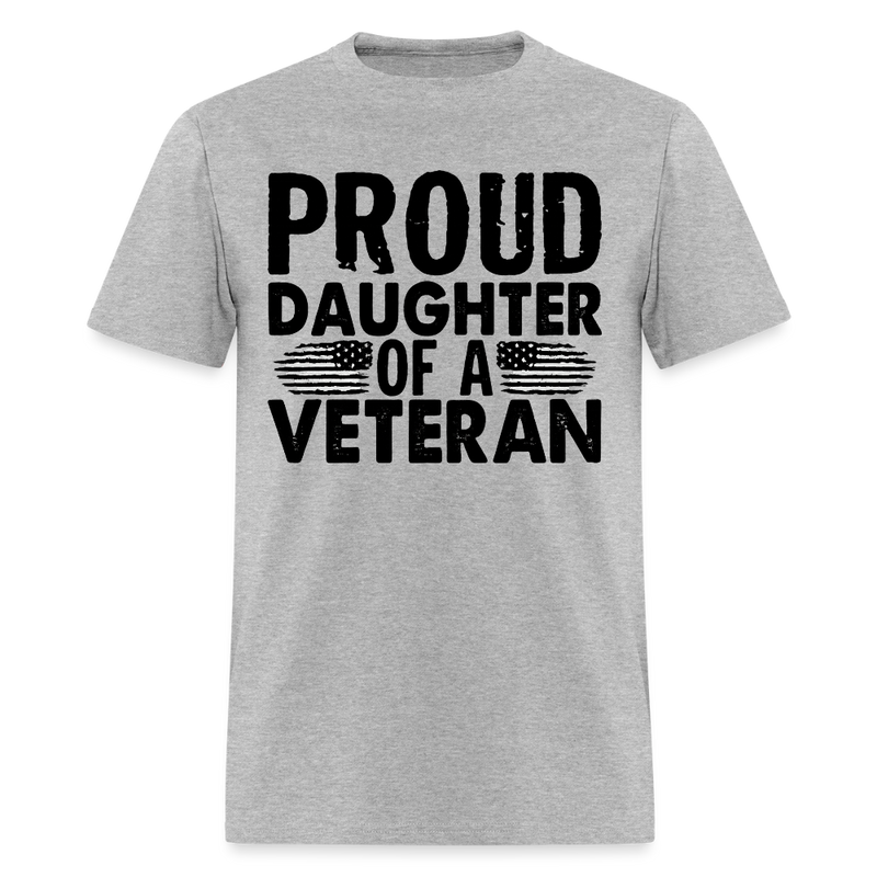 Proud Daughter of A Veteran T Shirt - 8 - heather gray