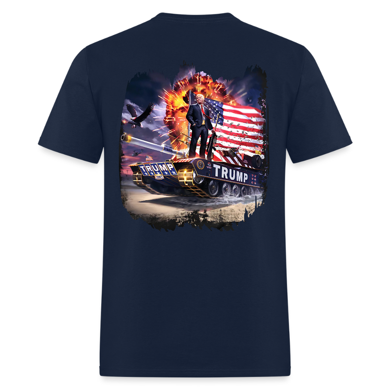 Trump On Tank T Shirt - navy