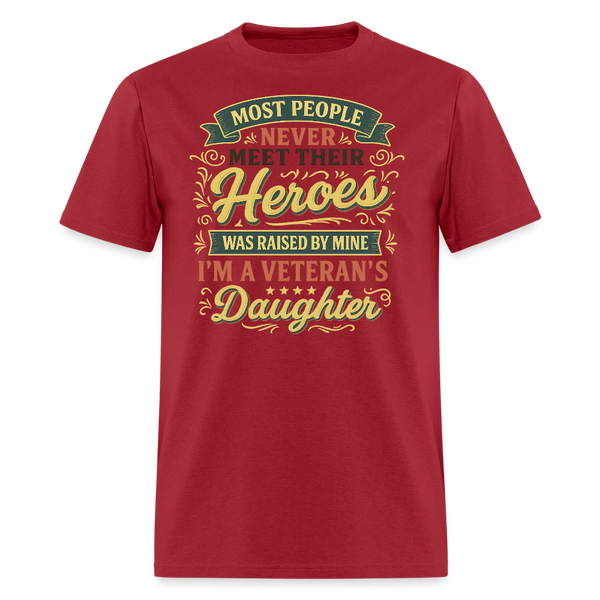 I'm a Veteran's Daughter T Shirt - dark red