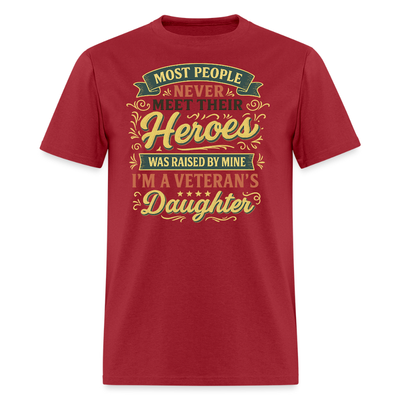 I'm a Veteran's Daughter T Shirt - dark red