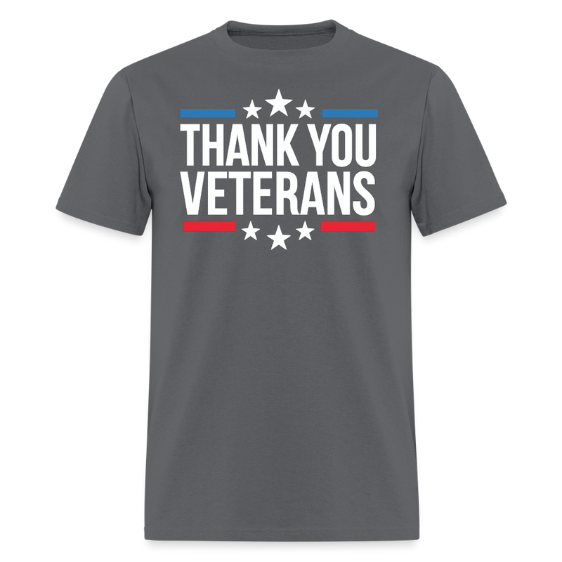 Thank You Veterans T Shirt - 2 - charcoal