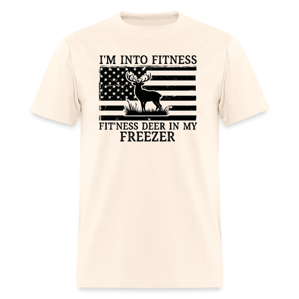 Fitness Deer in My Freezer T Shirt - natural