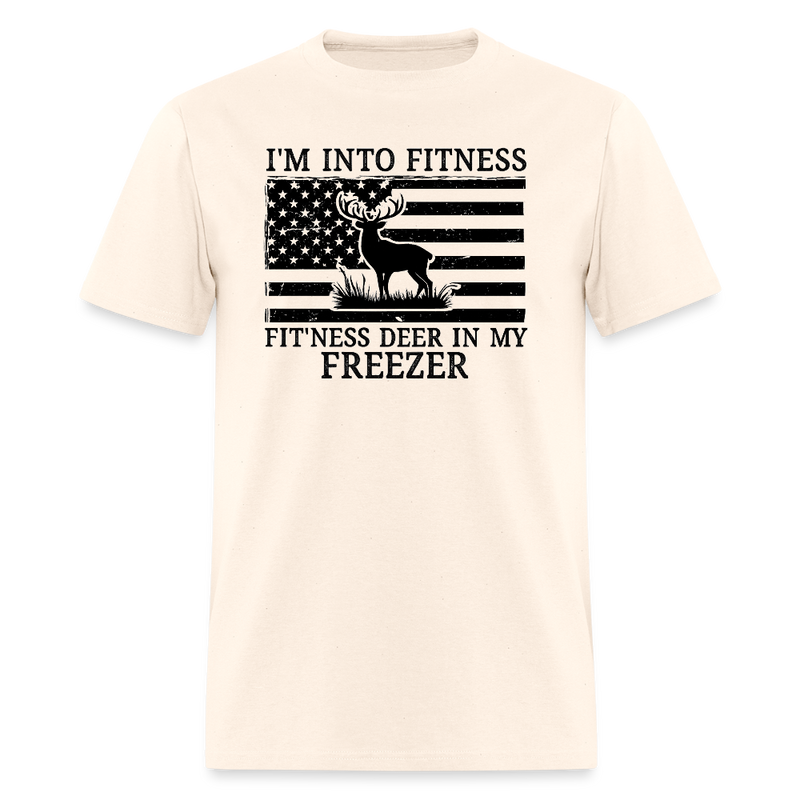 Fitness Deer in My Freezer T Shirt - natural