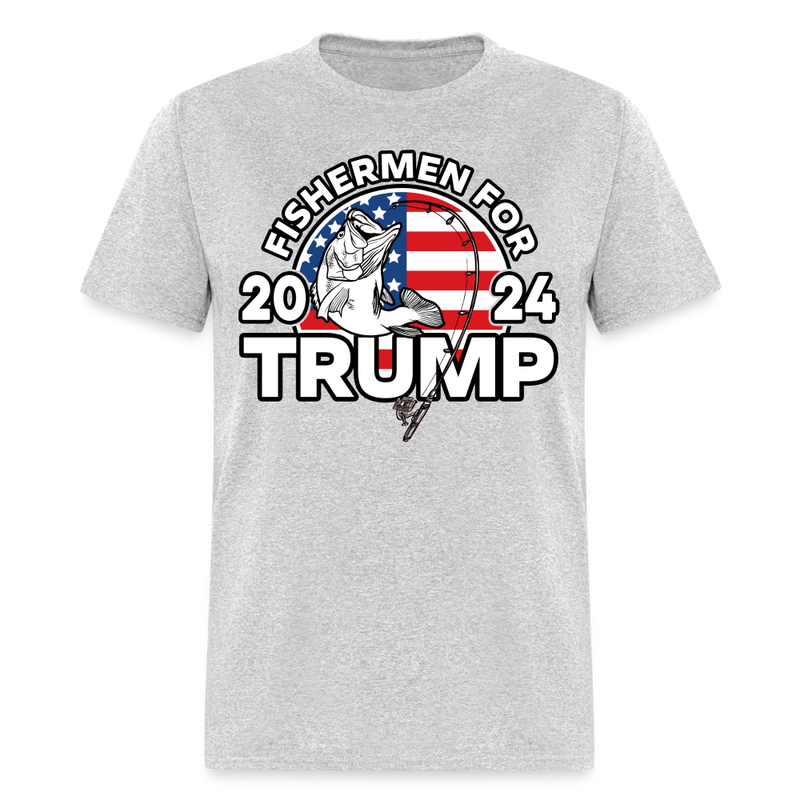 Fishermen For Trump 2024 T Shirt - heather gray