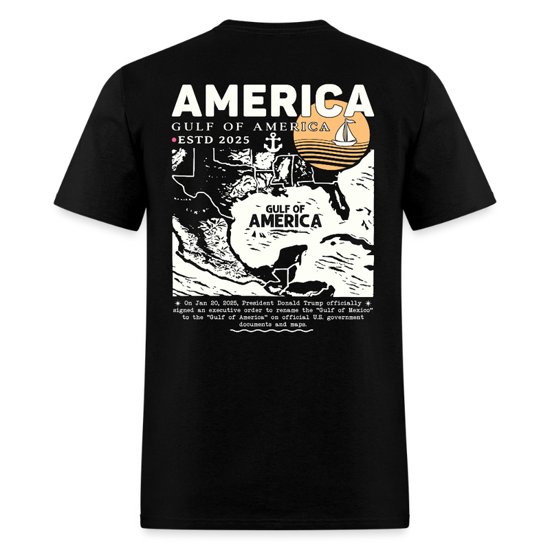 Gulf Of America Est. 2025 T Shirt - 4 - black