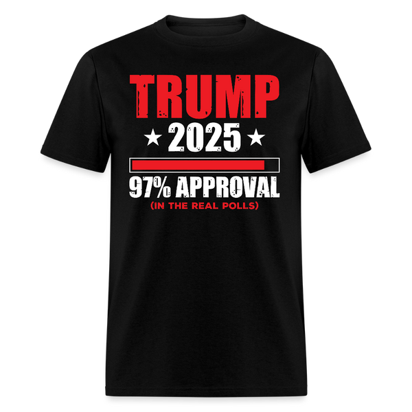 Trump 2025 97% Approval T Shirt - black