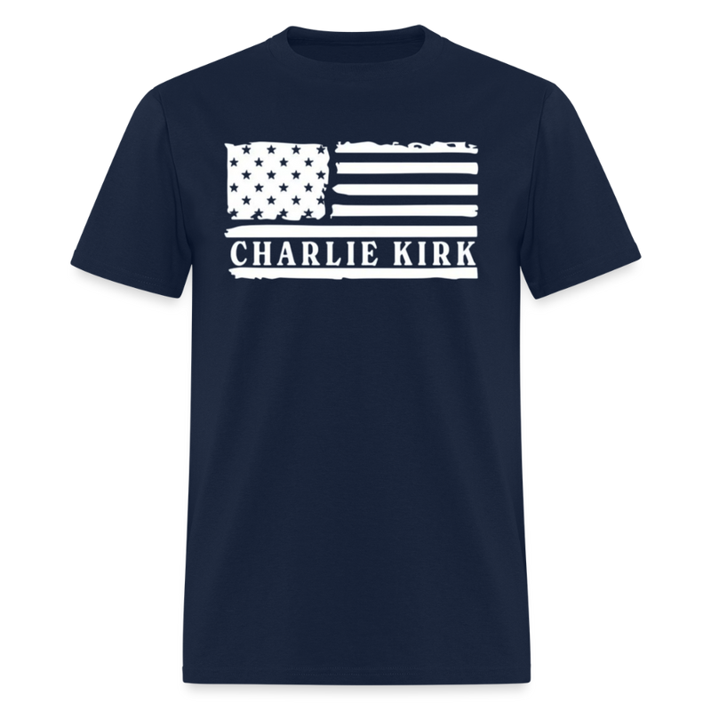 Charlie Kirk USA T Shirt - navy