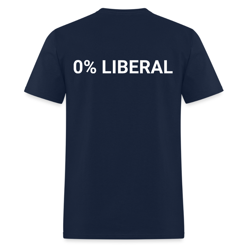 0% Liberal Back Print T Shirt - navy