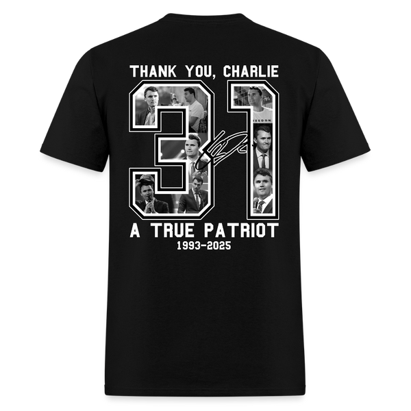 Freedom Thank You Charlie A True Patriot 31 T Shirt - 3 - black