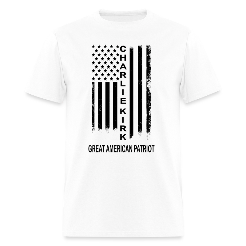 Charlie Kirk Great American Patriot T Shirt - white