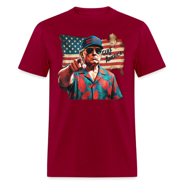Gulf of America Vintage Map T Shirt - dark red