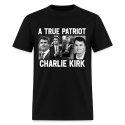 A True Patriot Charlie Kirk T Shirt - black