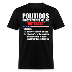 Politicos In Both Parties T Shirt - black