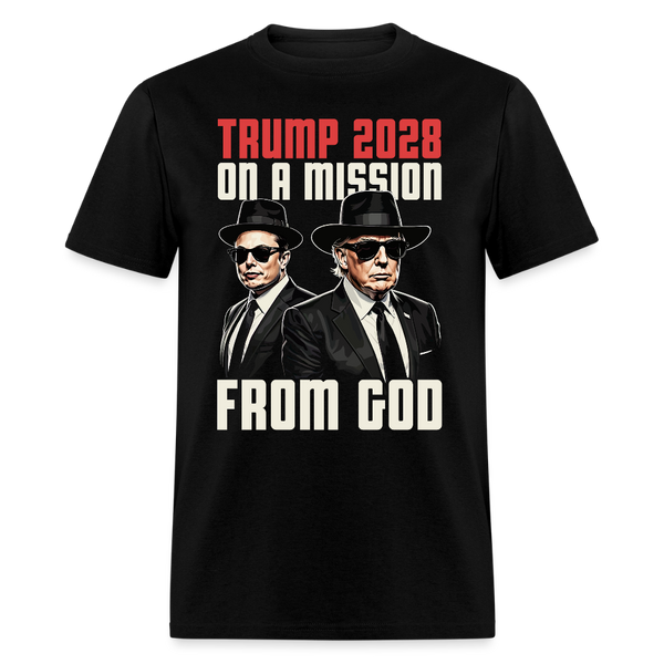Trump 2028 On A Mission T Shirt - black