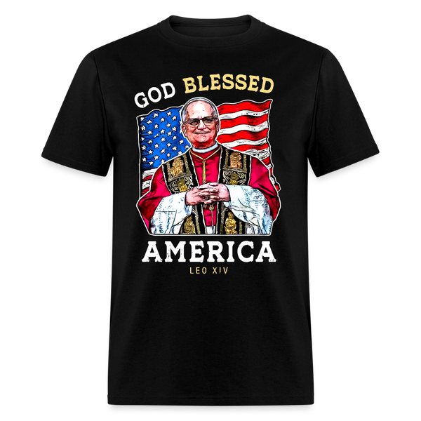 God Bless America Leo XIV T Shirt - black
