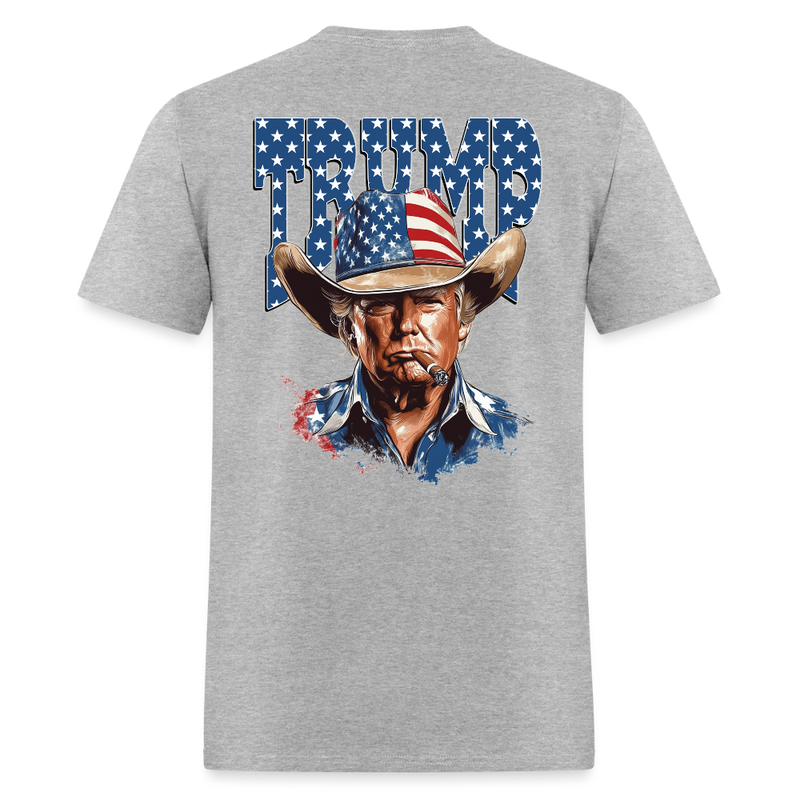 Red White And Trump Cowboy T Shirt - heather gray