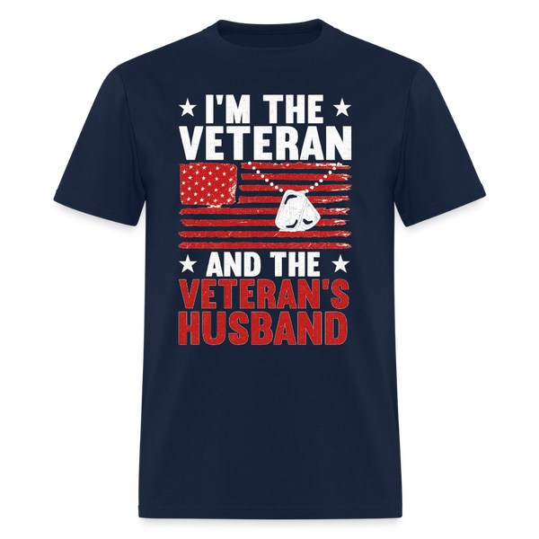 I'm The Veteran And The Veterans Husband T Shirt - navy