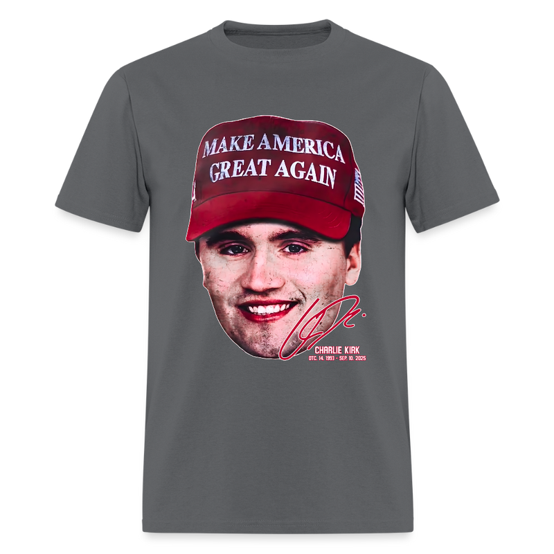 Rest In Peace Charlie Kirk T Shirt - charcoal