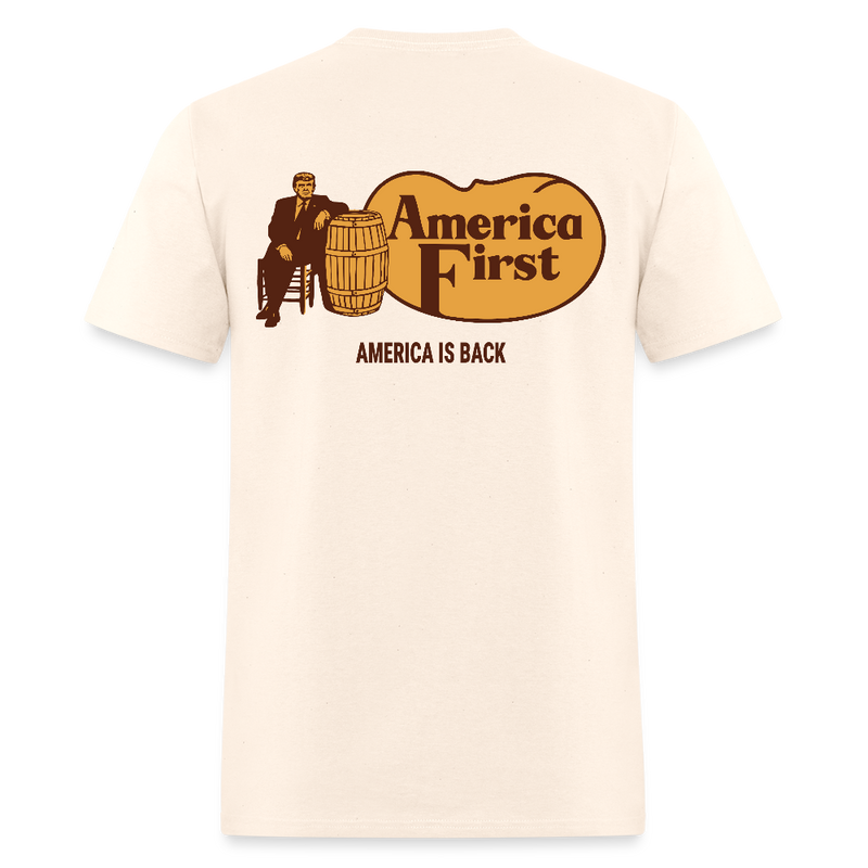 Trump America First, America is Back T Shirt - natural