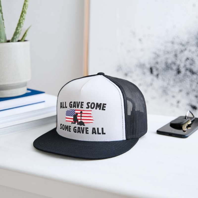 All Gave Some Some Gave All Trucker Hat - white/black