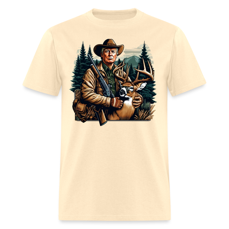 Deer Hunting Trump T Shirt - natural