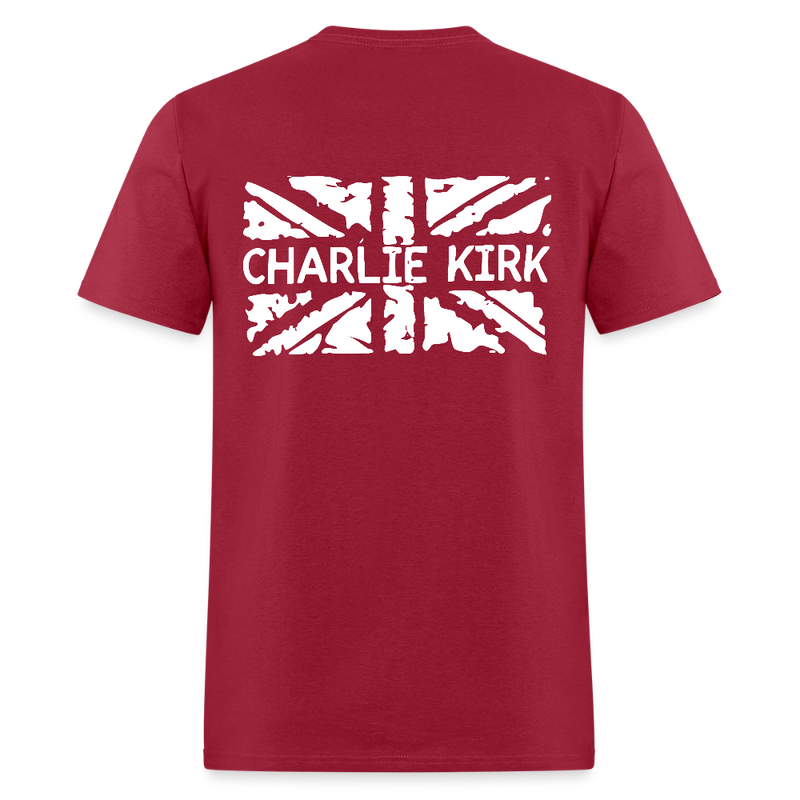 RIP Charlie Kirk Flag T Shirt - dark red