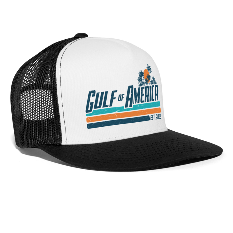 Gulf Of America Est. 2025 Trucker Hat - 2 - white/black